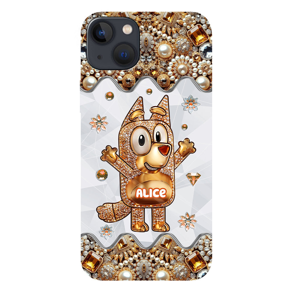 Cute Dog - Personalized Blue Dog Full Print Phone Case