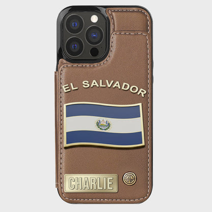 Proud El Salvador - Personalized Expats Wallet Phone Case