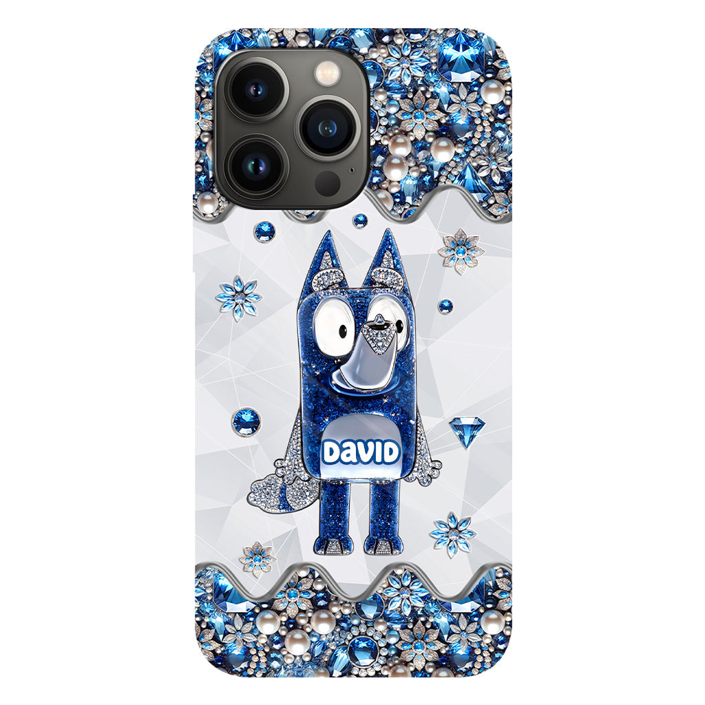 Cute Dog - Personalized Blue Dog Full Print Phone Case