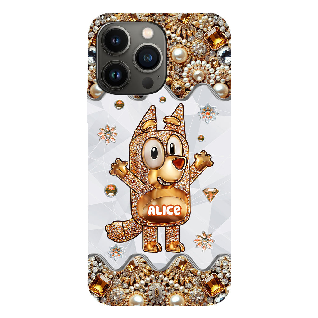 Cute Dog - Personalized Blue Dog Full Print Phone Case