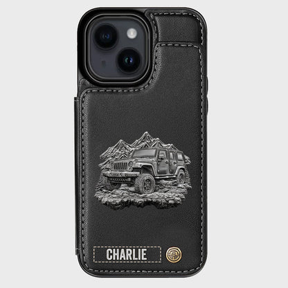 Metallic Off-Road Car - Personalized Car Wallet Phone Case