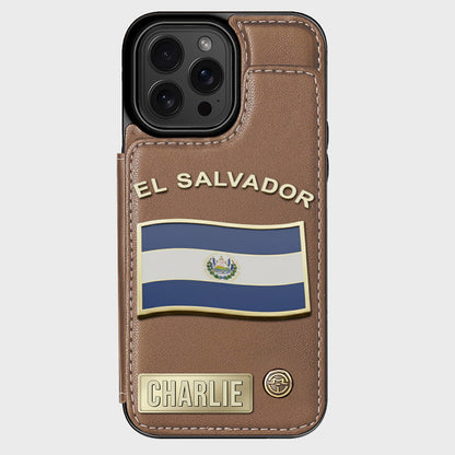 Proud El Salvador - Personalized Expats Wallet Phone Case