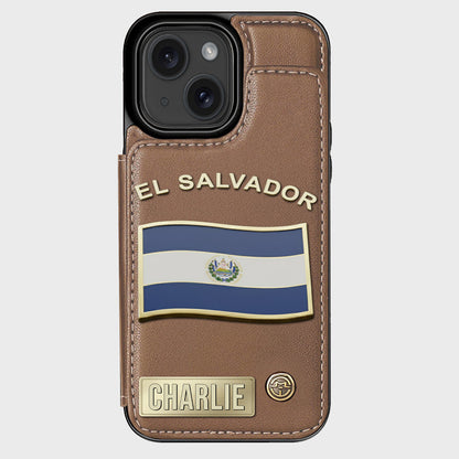 Proud El Salvador - Personalized Expats Wallet Phone Case