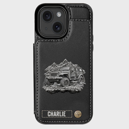 Metallic Off-Road Car - Personalized Car Wallet Phone Case