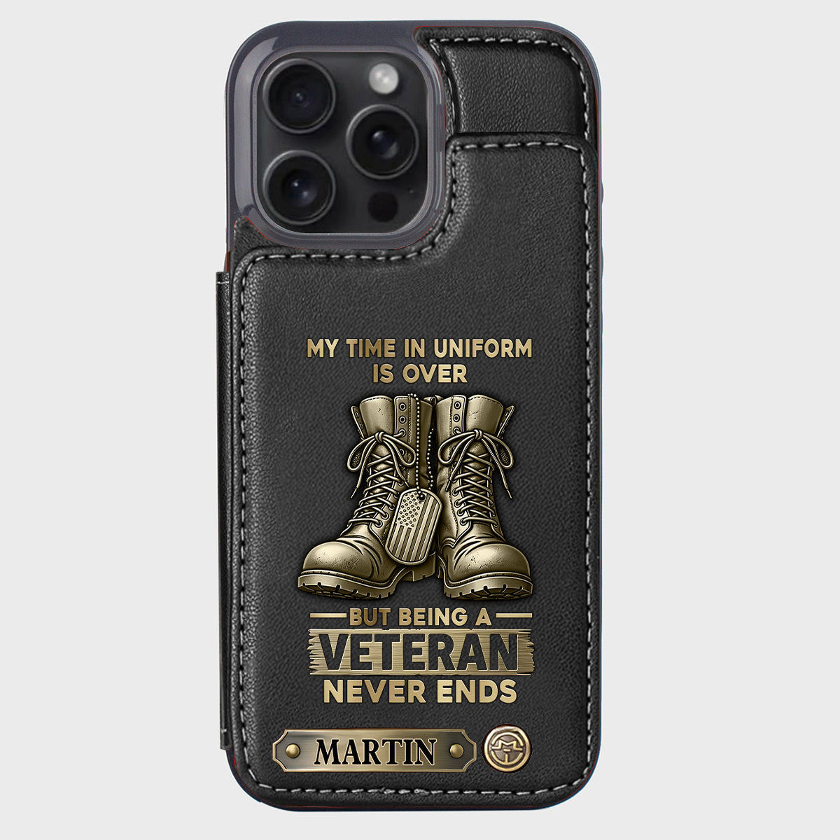 Proud Veteran - Personalized Veteran Wallet Phone Case