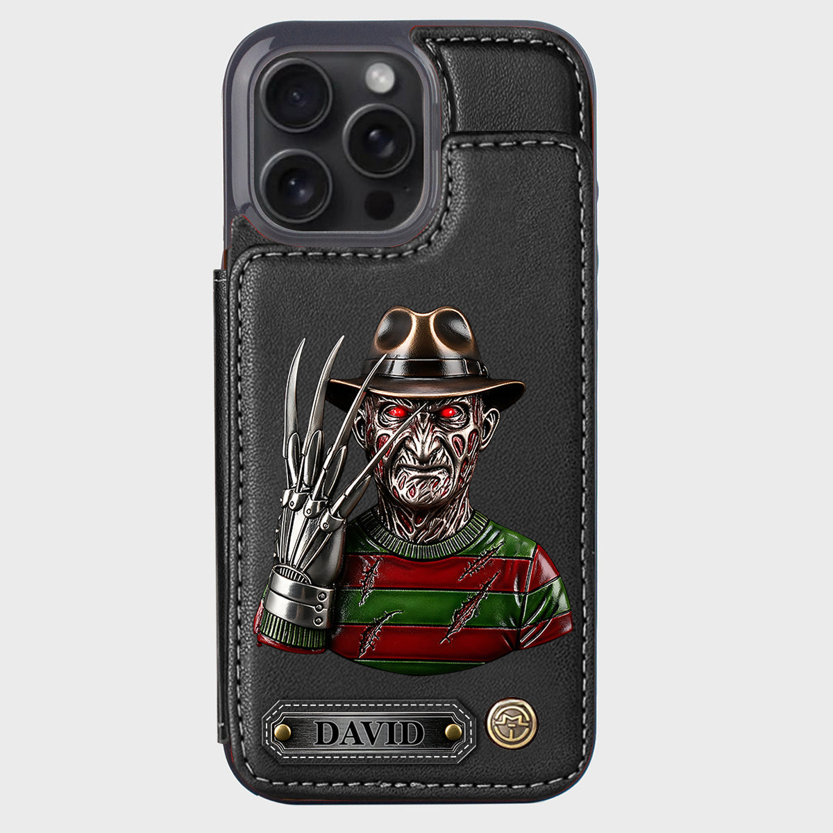 Scary Halloween - Personalized Horror Character Wallet Phone Case