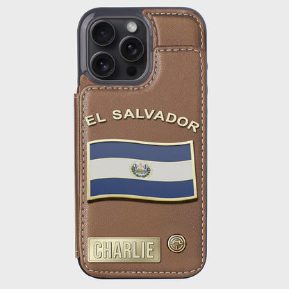 Proud El Salvador - Personalized Expats Wallet Phone Case