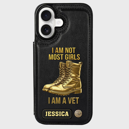 I Am A Vet - Personalized Veteran Wallet Phone Case