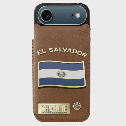 Proud El Salvador - Personalized Expats Wallet Phone Case