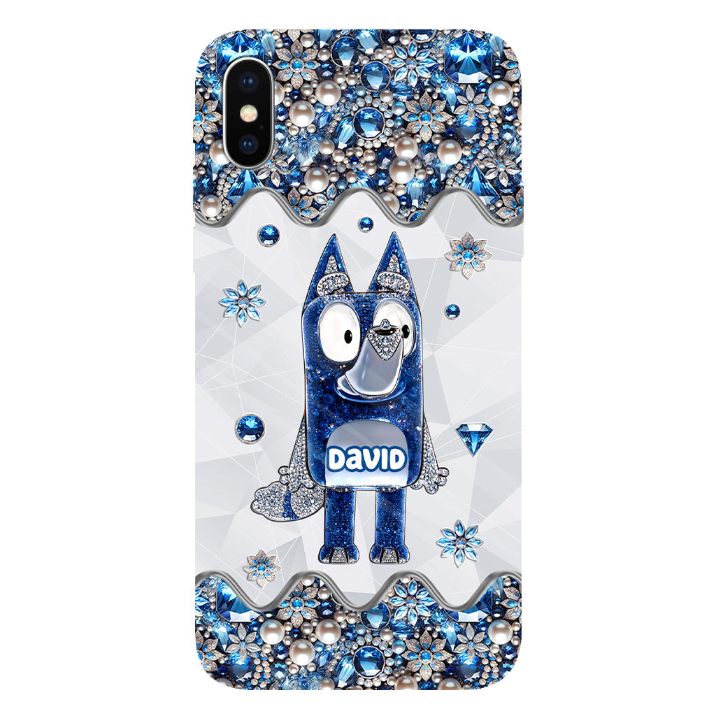Cute Dog - Personalized Blue Dog Full Print Phone Case