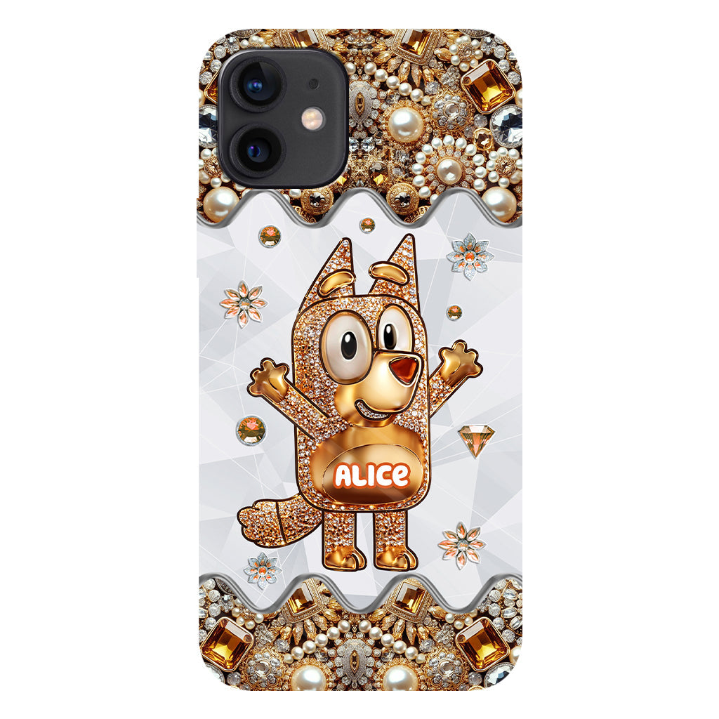 Cute Dog - Personalized Blue Dog Full Print Phone Case