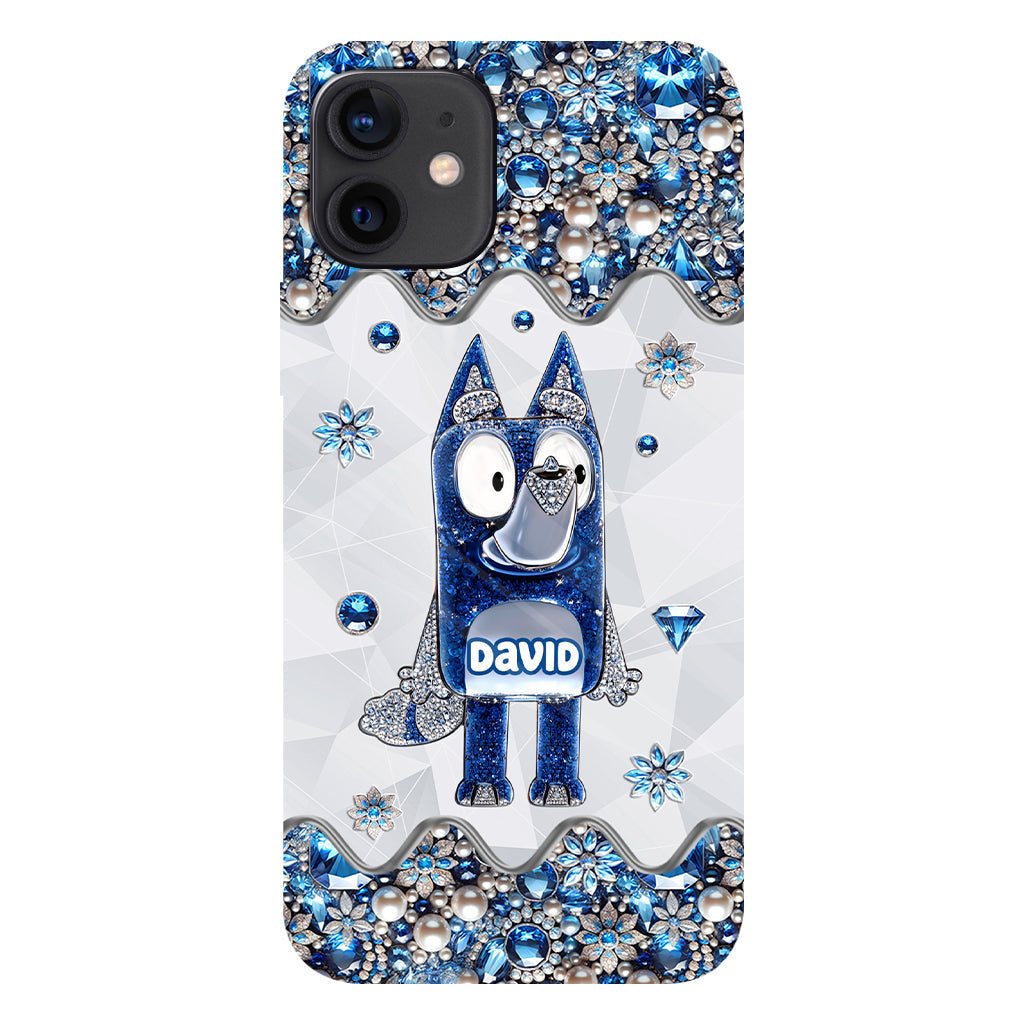 Cute Dog - Personalized Blue Dog Full Print Phone Case
