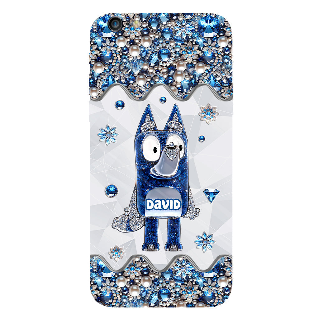 Cute Dog - Personalized Blue Dog Full Print Phone Case