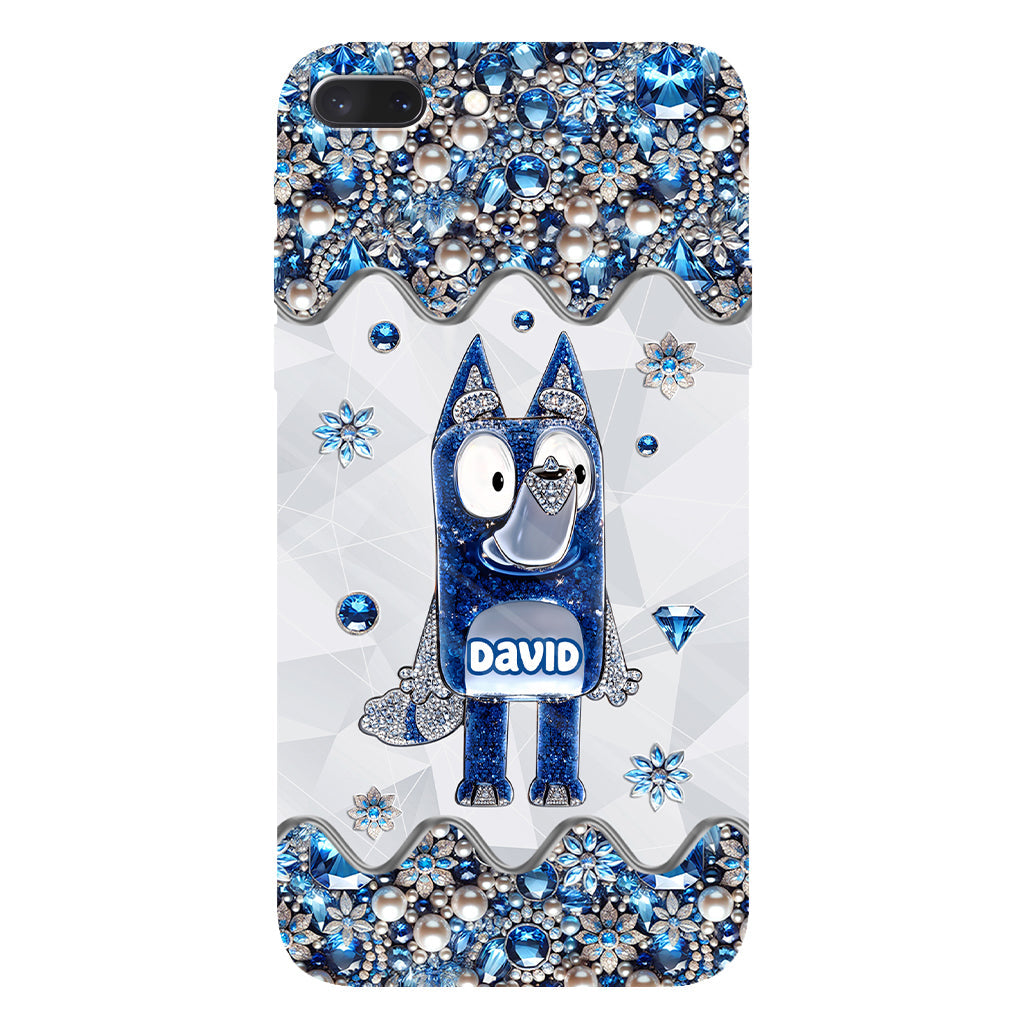 Cute Dog - Personalized Blue Dog Full Print Phone Case