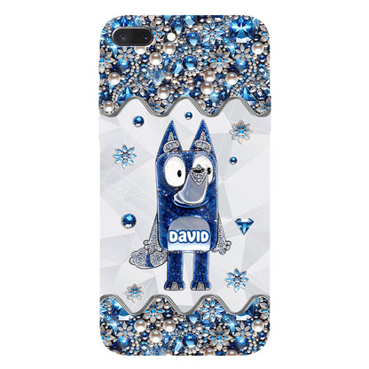 Cute Dog - Personalized Blue Dog Full Print Phone Case