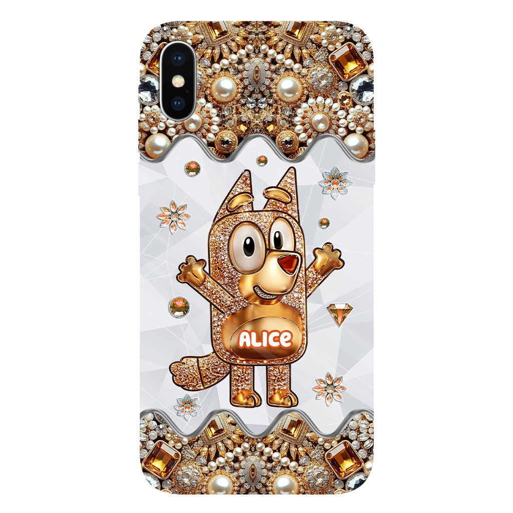 Cute Dog - Personalized Blue Dog Full Print Phone Case