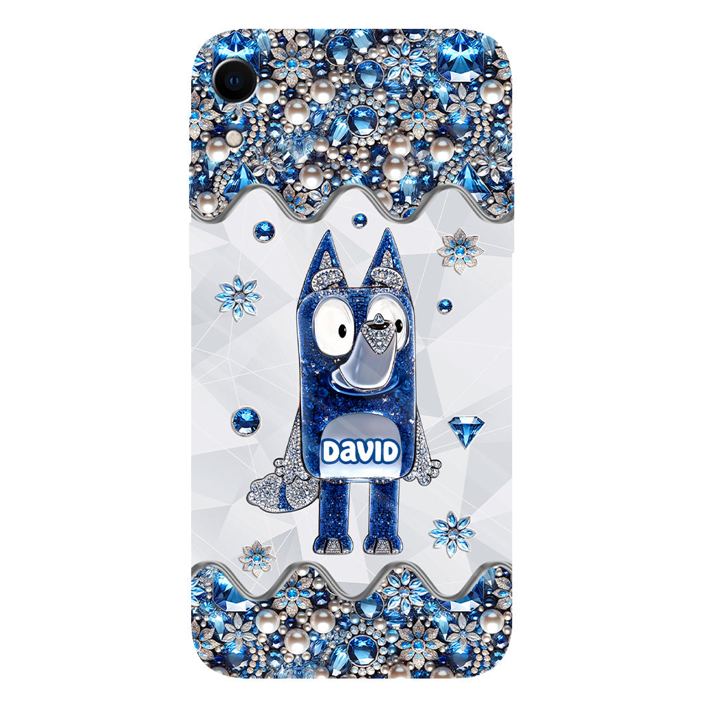 Cute Dog - Personalized Blue Dog Full Print Phone Case