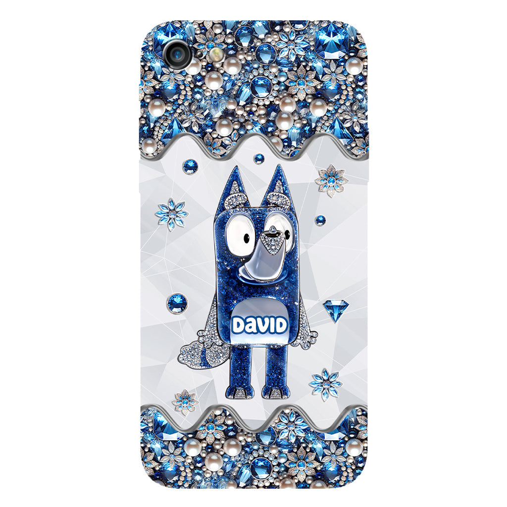 Cute Dog - Personalized Blue Dog Full Print Phone Case