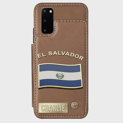 Proud El Salvador - Personalized Expats Wallet Phone Case