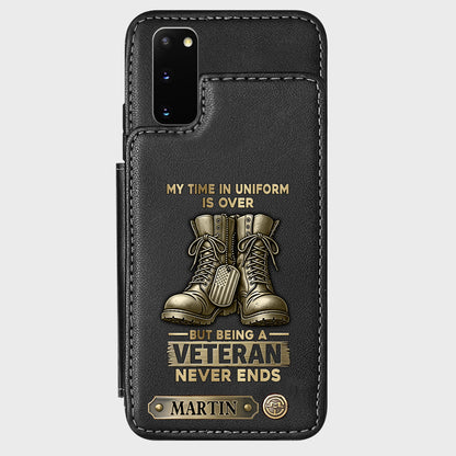Proud Veteran - Personalized Veteran Wallet Phone Case