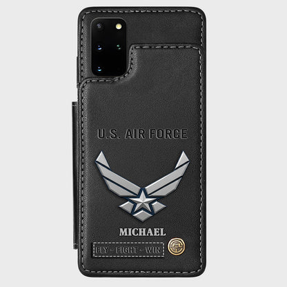 Fly · Fight · Win - Personalized Veteran Wallet Phone Case