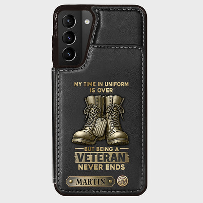 Proud Veteran - Personalized Veteran Wallet Phone Case