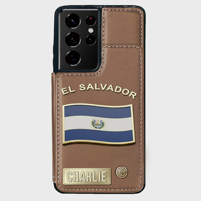 Proud El Salvador - Personalized Expats Wallet Phone Case
