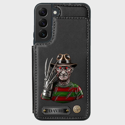 Scary Halloween - Personalized Horror Character Wallet Phone Case