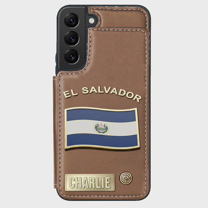 Proud El Salvador - Personalized Expats Wallet Phone Case