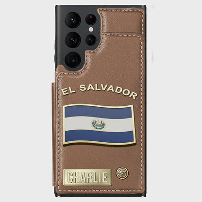 Proud El Salvador - Personalized Expats Wallet Phone Case