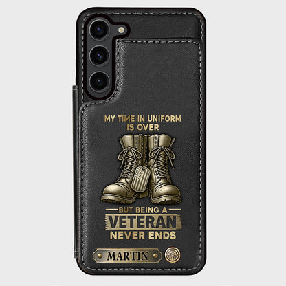 Proud Veteran - Personalized Veteran Wallet Phone Case