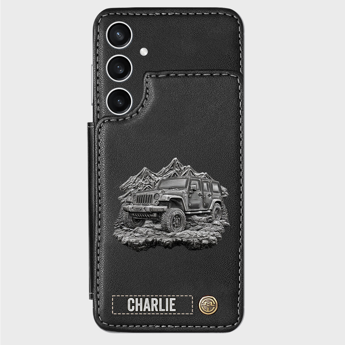 Metallic Off-Road Car - Personalized Car Wallet Phone Case