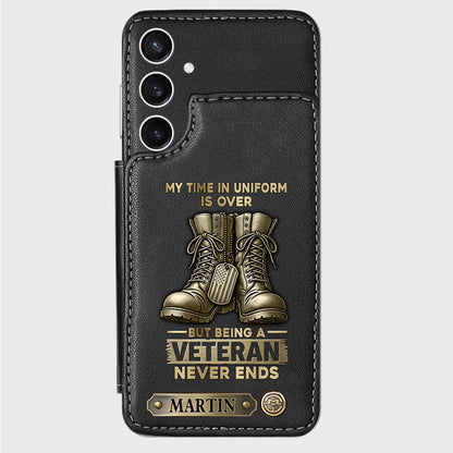 Proud Veteran - Personalized Veteran Wallet Phone Case