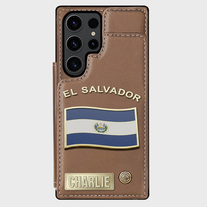 Proud El Salvador - Personalized Expats Wallet Phone Case