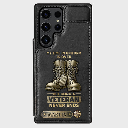 Proud Veteran - Personalized Veteran Wallet Phone Case