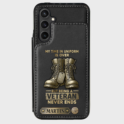 Proud Veteran - Personalized Veteran Wallet Phone Case