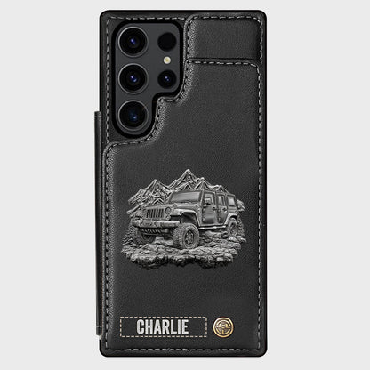 Metallic Off-Road Car - Personalized Car Wallet Phone Case