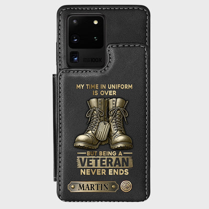 Proud Veteran - Personalized Veteran Wallet Phone Case