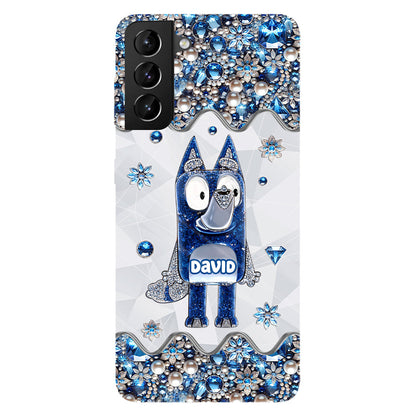 Cute Dog - Personalized Blue Dog Full Print Phone Case