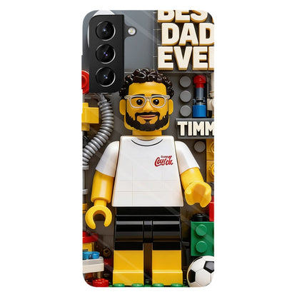 Custom Brick Human Style From Any Photo - Personalized Father Clear Phone Case