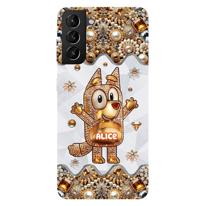 Cute Dog - Personalized Blue Dog Full Print Phone Case