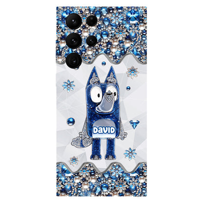 Cute Dog - Personalized Blue Dog Full Print Phone Case