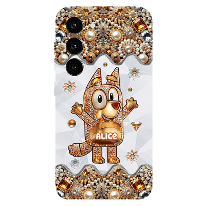 Cute Dog - Personalized Blue Dog Full Print Phone Case