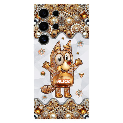 Cute Dog - Personalized Blue Dog Full Print Phone Case