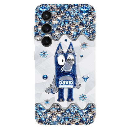 Cute Dog - Personalized Blue Dog Full Print Phone Case
