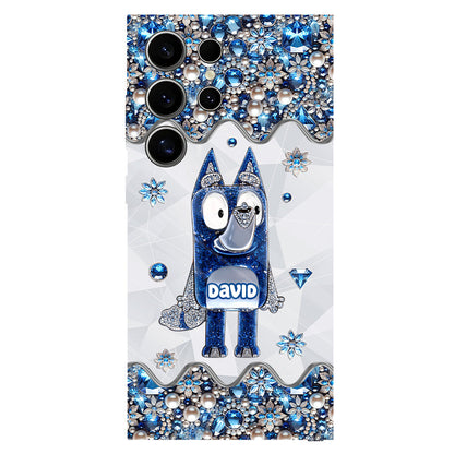 Cute Dog - Personalized Blue Dog Full Print Phone Case