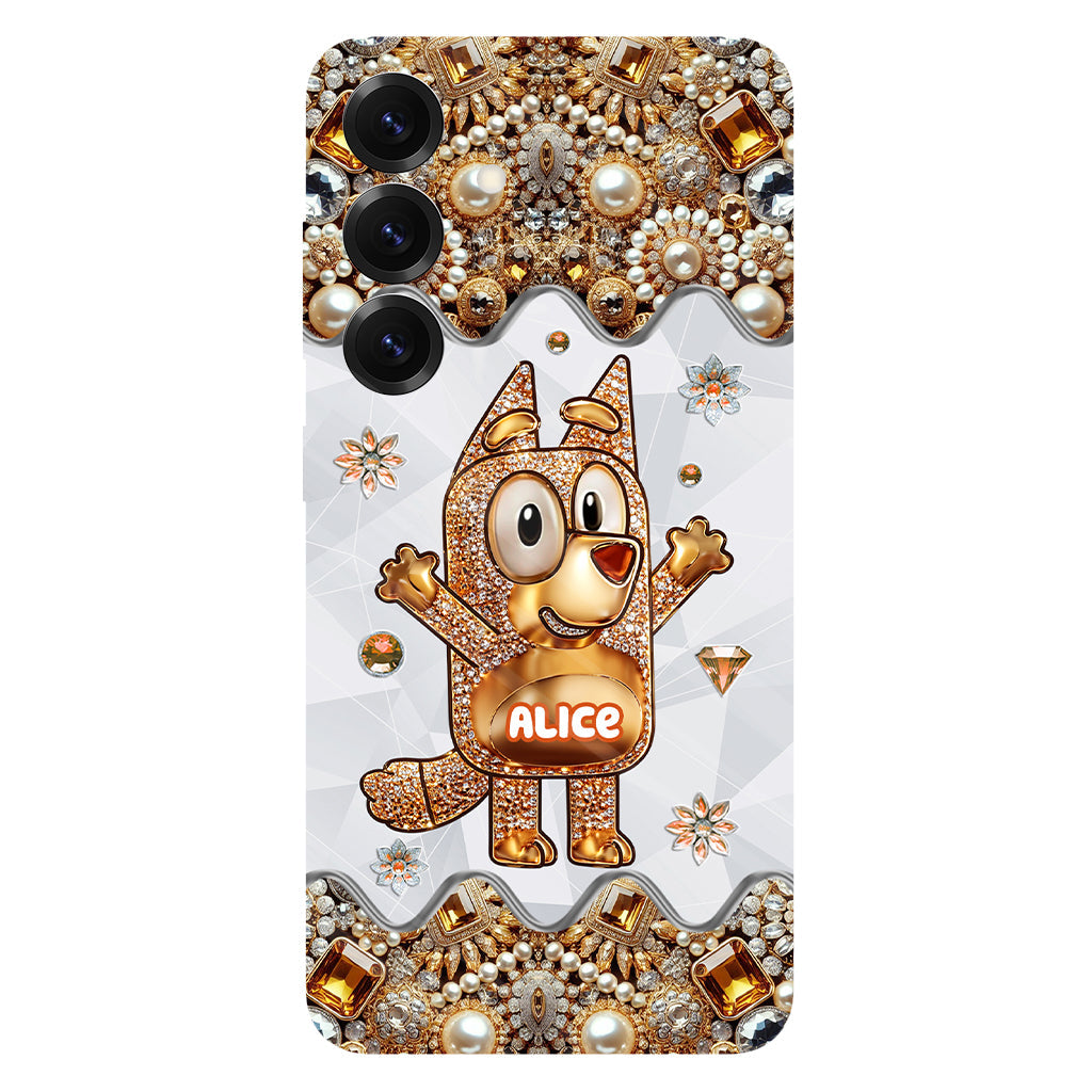 Cute Dog - Personalized Blue Dog Full Print Phone Case
