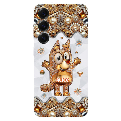 Cute Dog - Personalized Blue Dog Full Print Phone Case