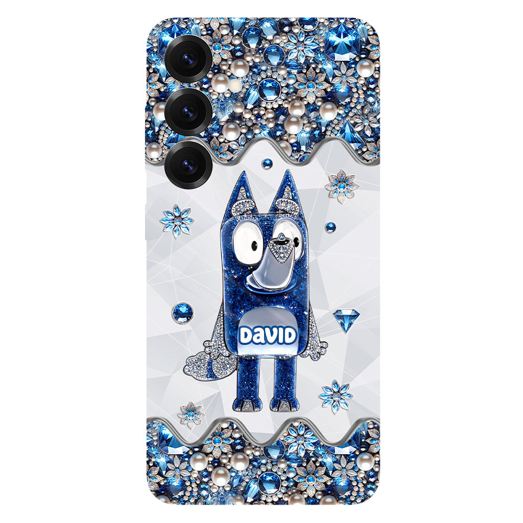 Cute Dog - Personalized Blue Dog Full Print Phone Case