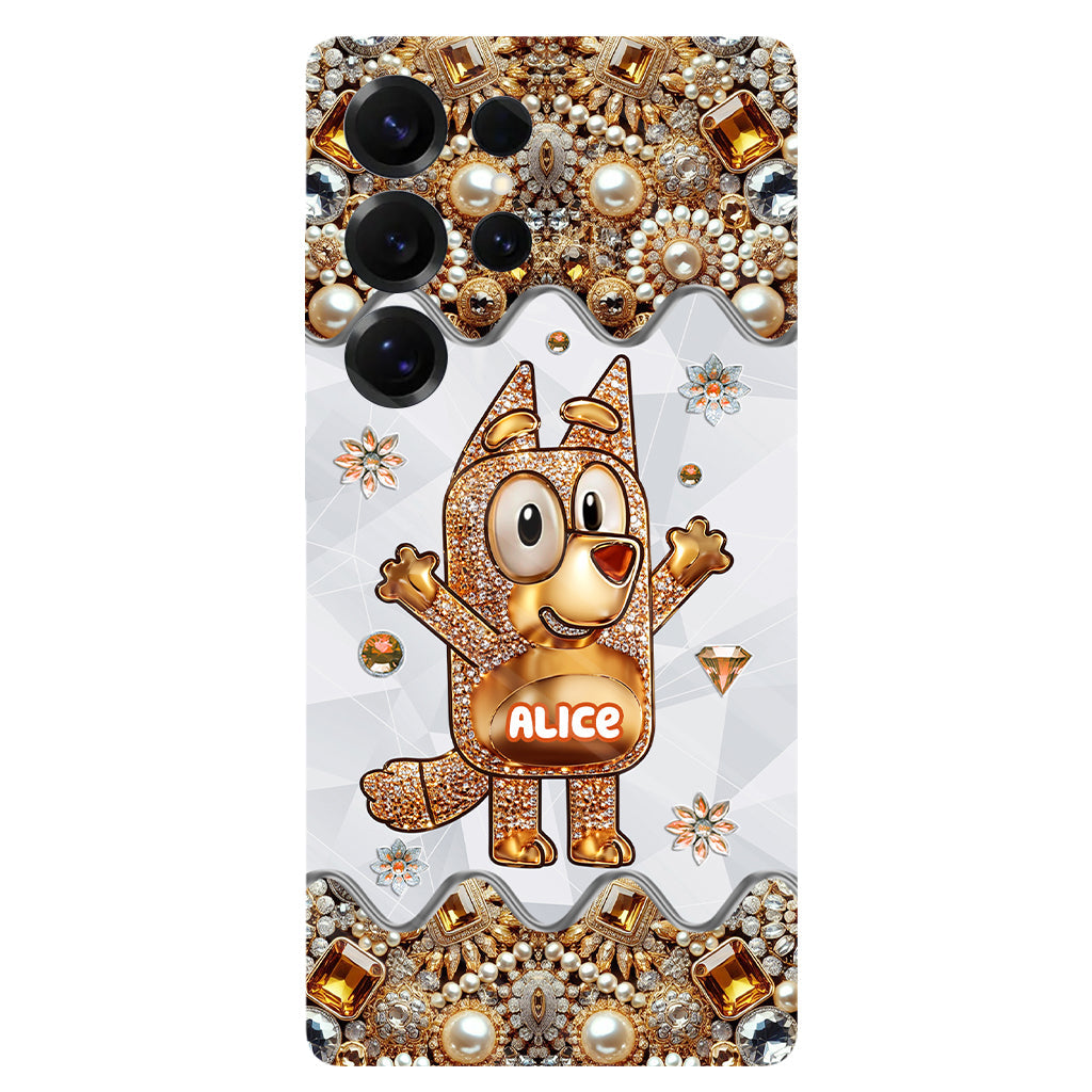 Cute Dog - Personalized Blue Dog Full Print Phone Case